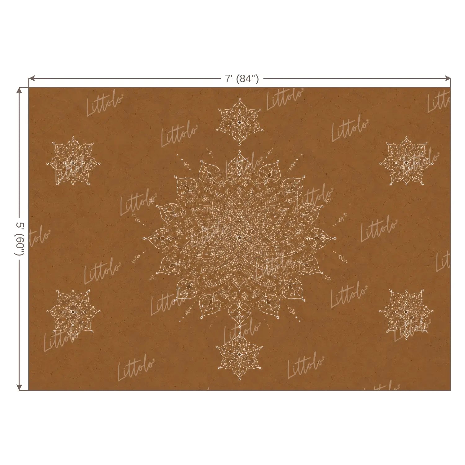 LB1644F Heritage Village Mud Rangoli Floor Backdrop