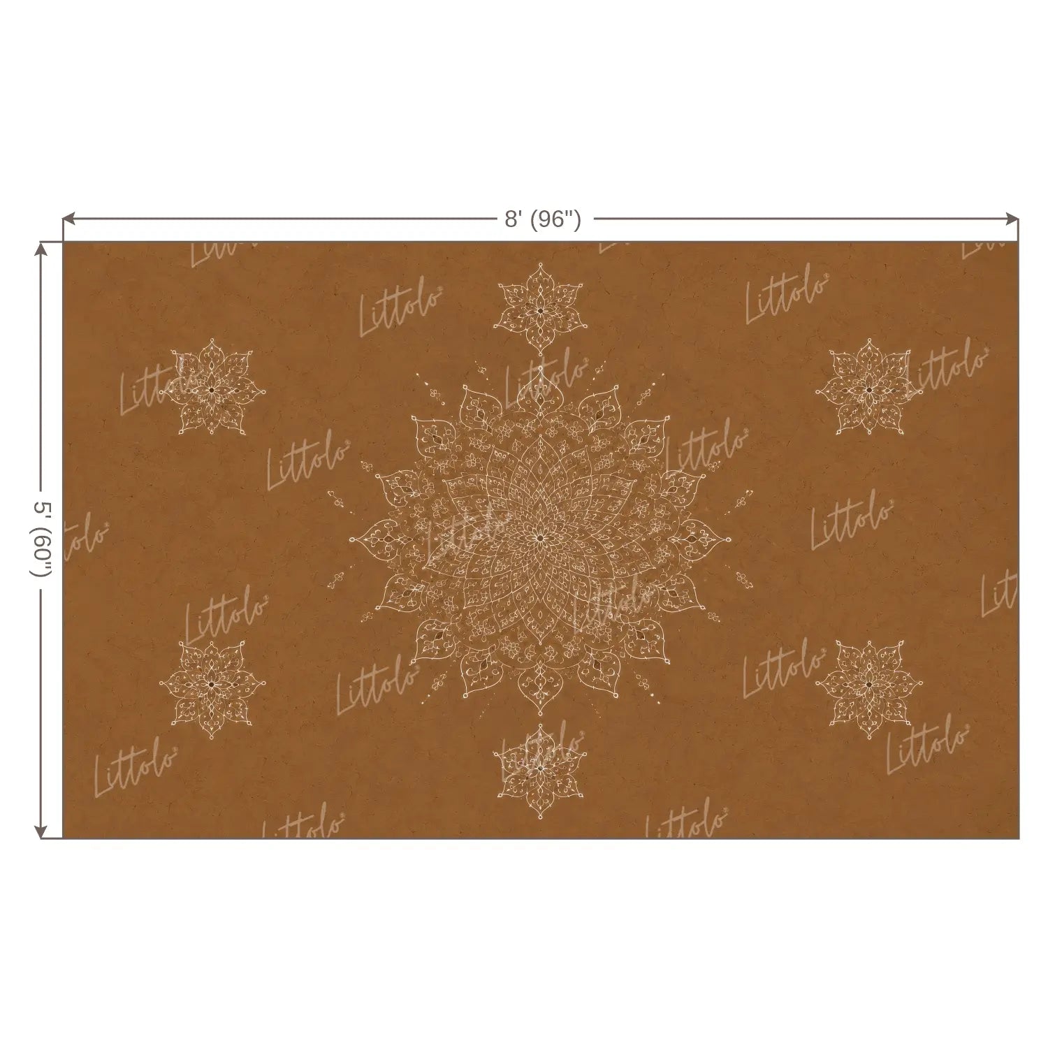 LB1644F Heritage Village Mud Rangoli Floor Backdrop