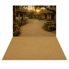 LB1646C Divine Krishna Nandgaon Village Floor & Wall Duodrop (2 Pcs)