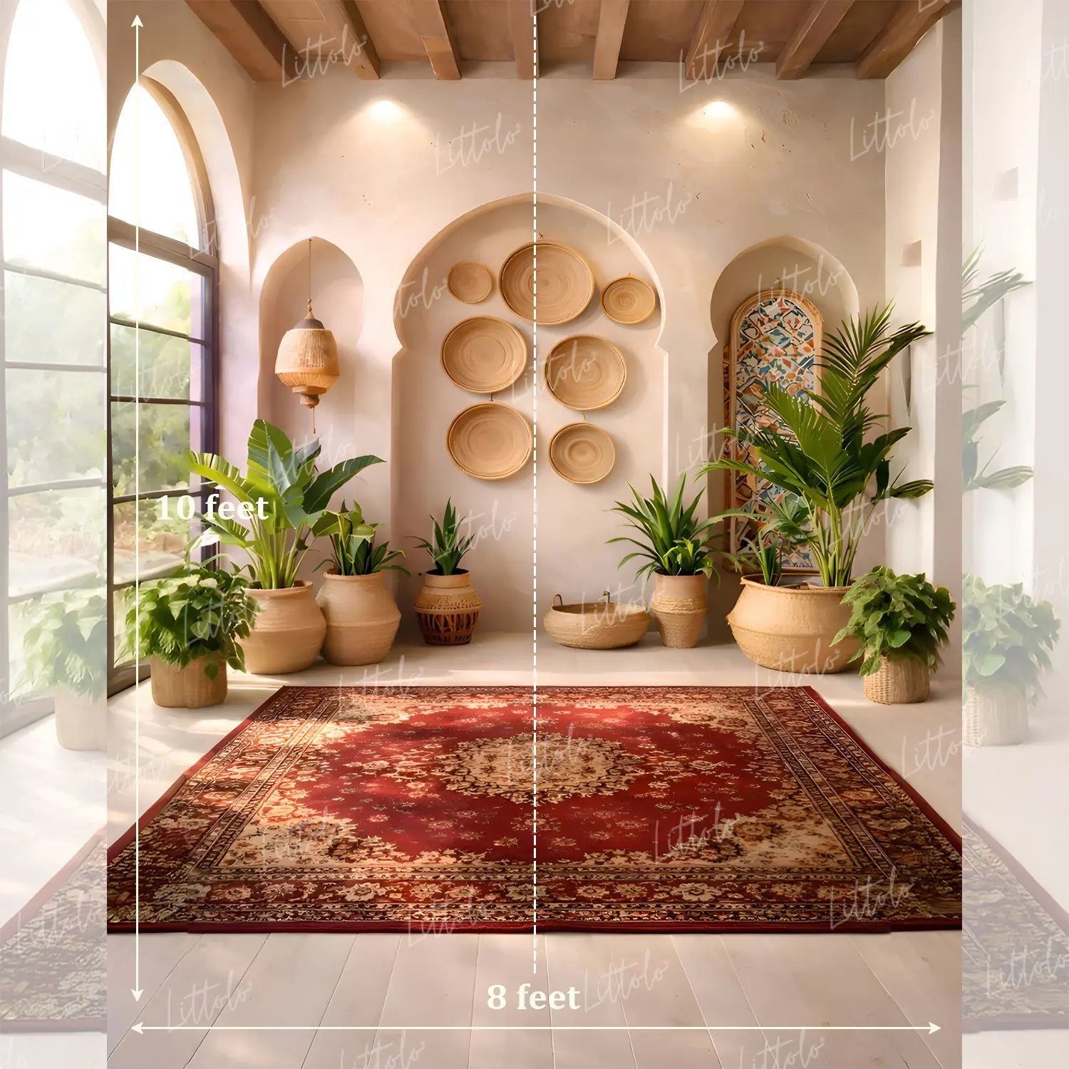 LB1649 Boho Heritage Interior Carpet Backdrop