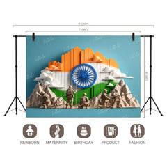 LB1653 Indian Army Tricolour Backdrop