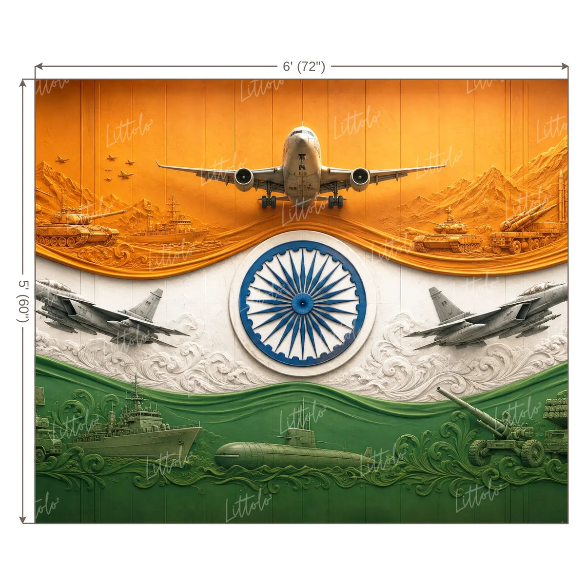 LB1654 Indian Air Force Tricolour Backdrop