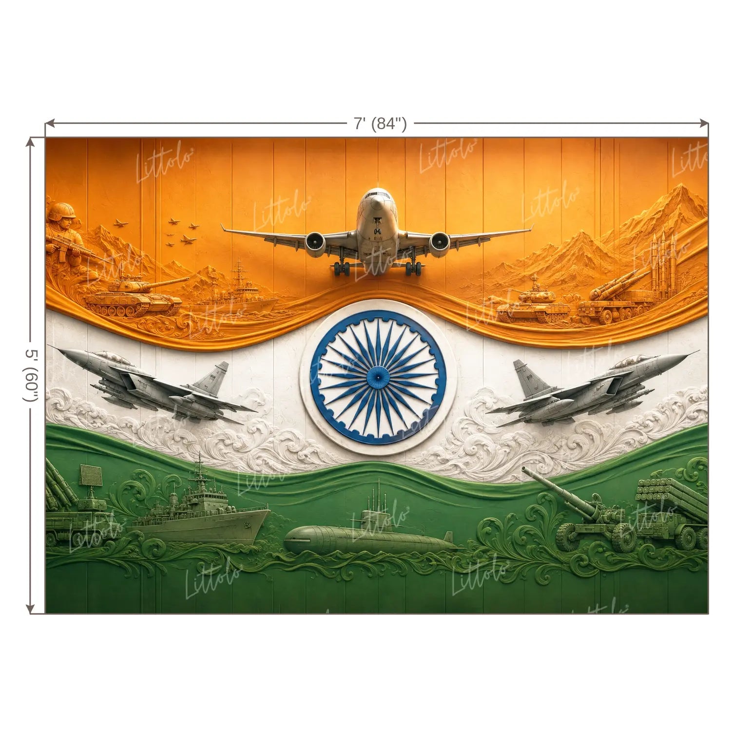 LB1654 Indian Air Force Tricolour Backdrop