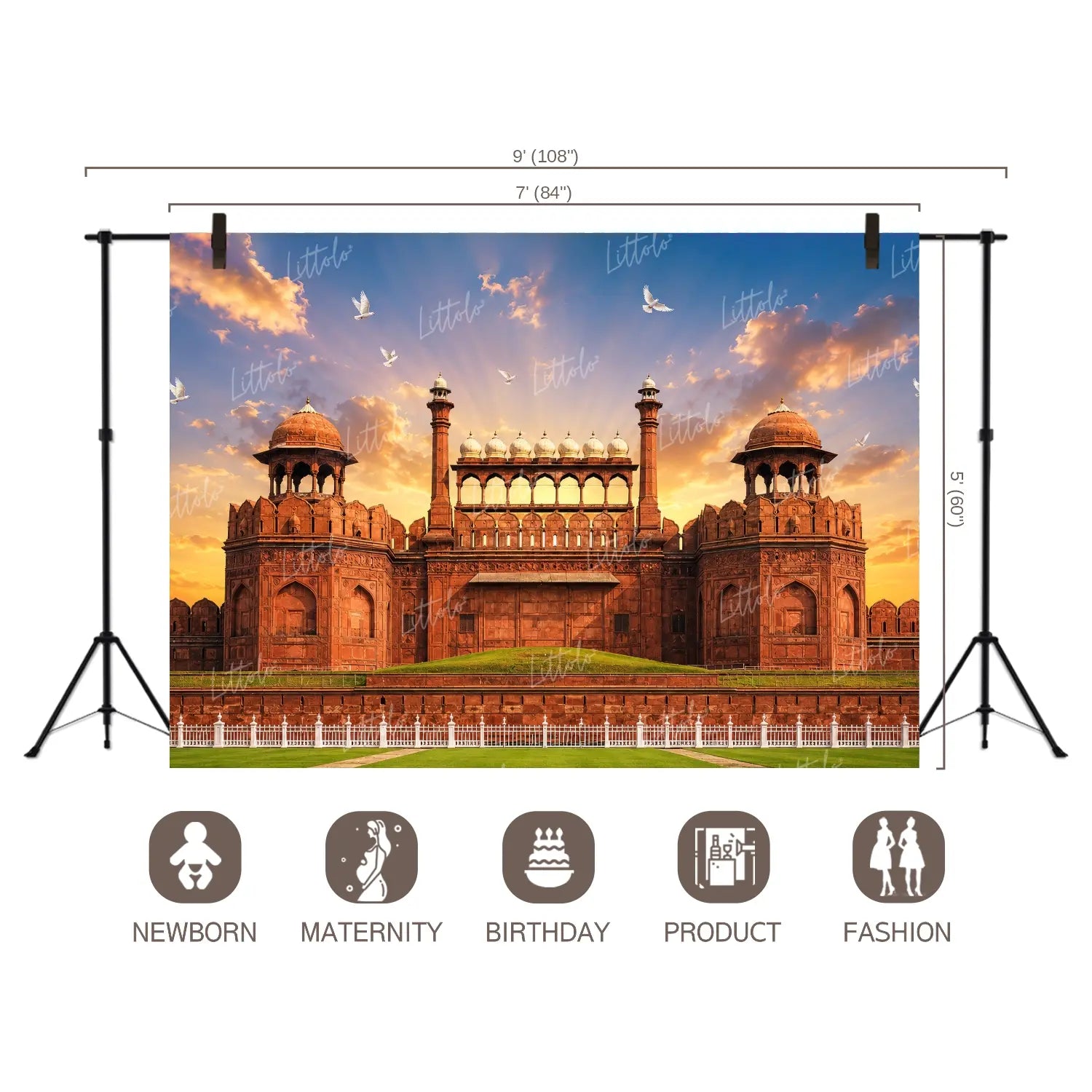 LB1655 Lal-Kila Backdrop