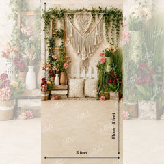 LB1656 Bohemian Macrame Floral Maternity Backdrop