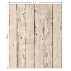 LB1657 Rustic Ivory Vertical Wooden Plank Backdrop