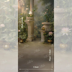LB1659 Enchanted Floral Courtyard Maternity Backdrop