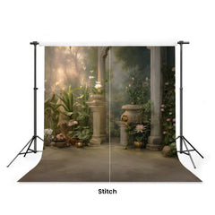 LB1659 Enchanted Floral Courtyard Maternity Backdrop