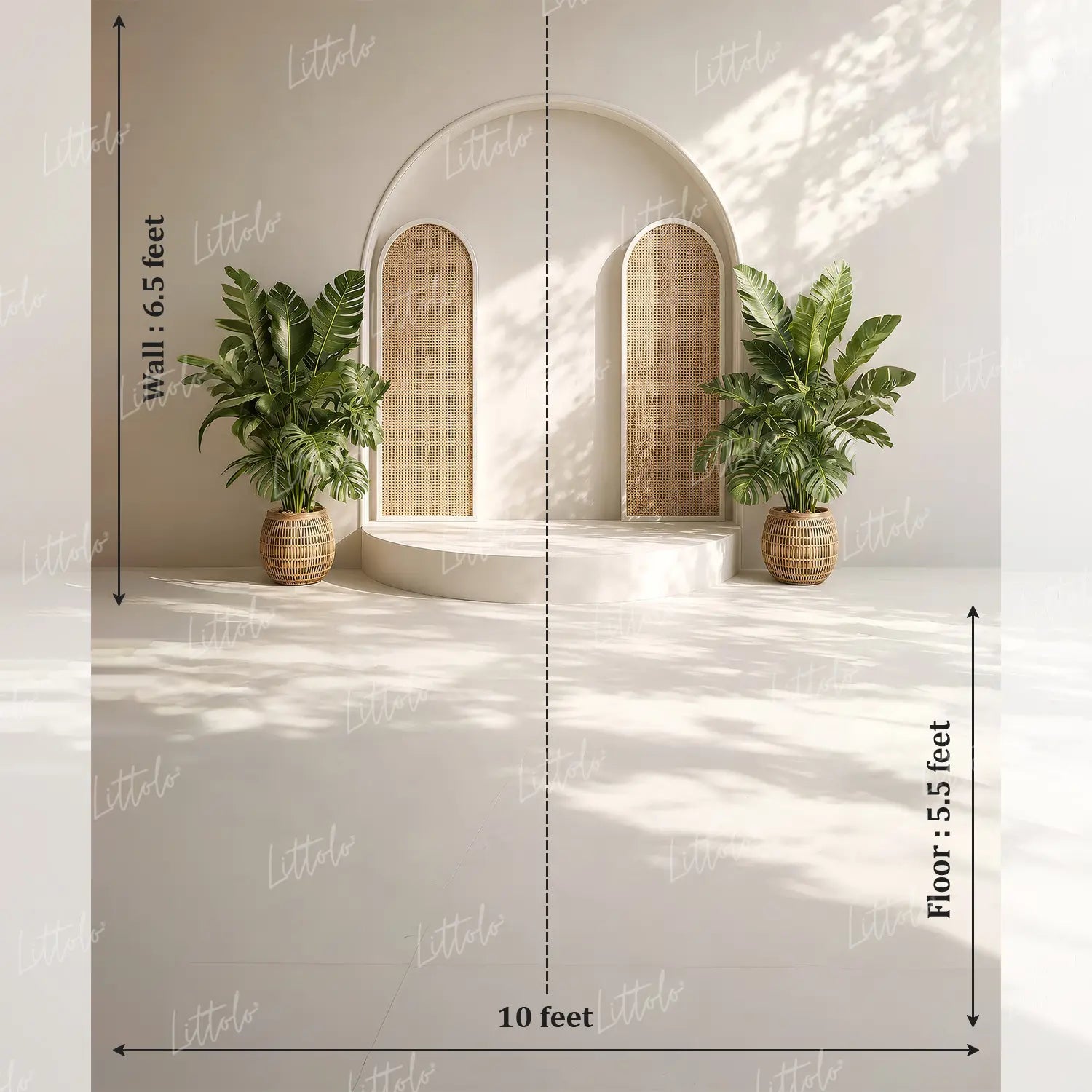 LB1660 Tropical Archway Retreat Maternity Backdrop