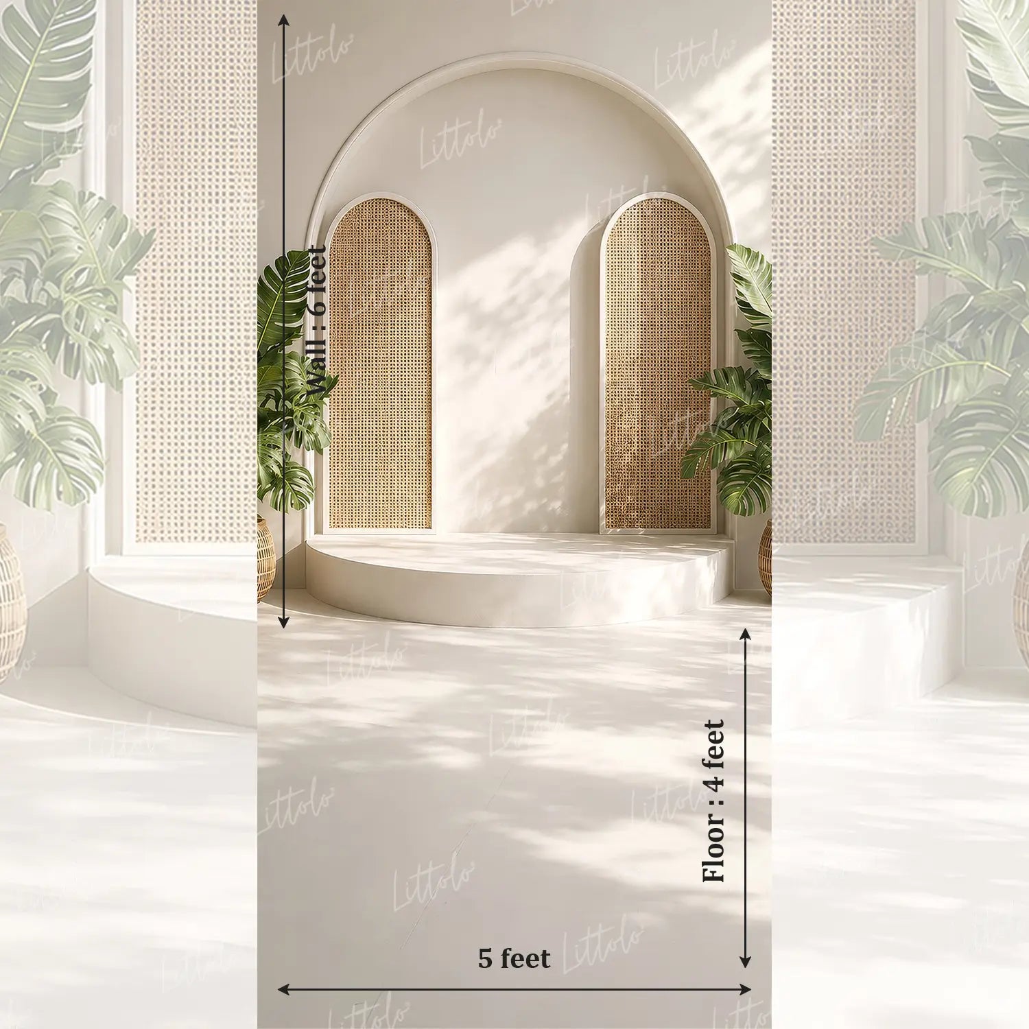 LB1660 Tropical Archway Retreat Maternity Backdrop