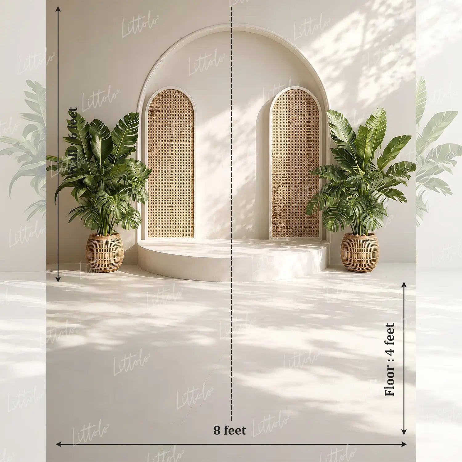 LB1660 Tropical Archway Retreat Maternity Backdrop