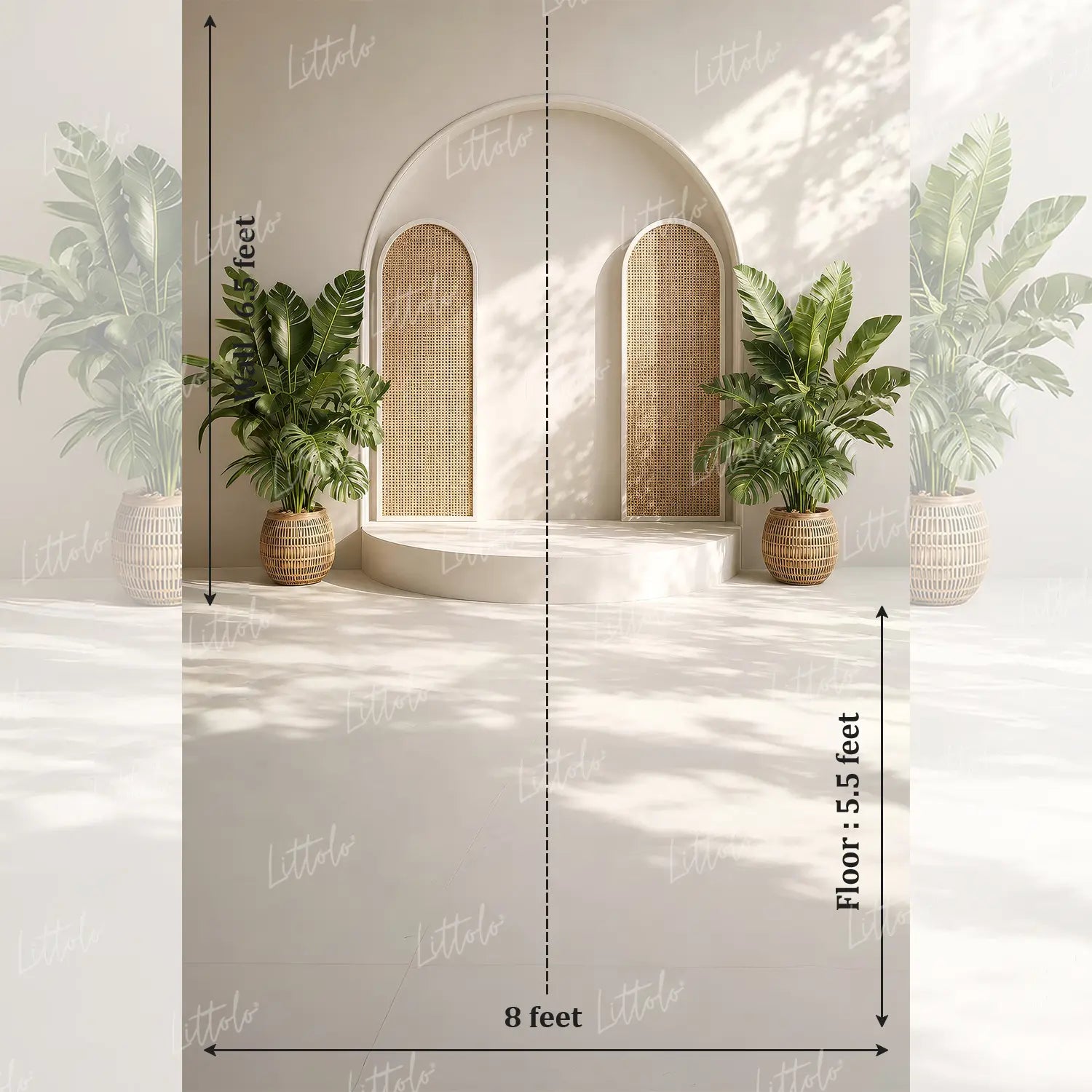 LB1660 Tropical Archway Retreat Maternity Backdrop