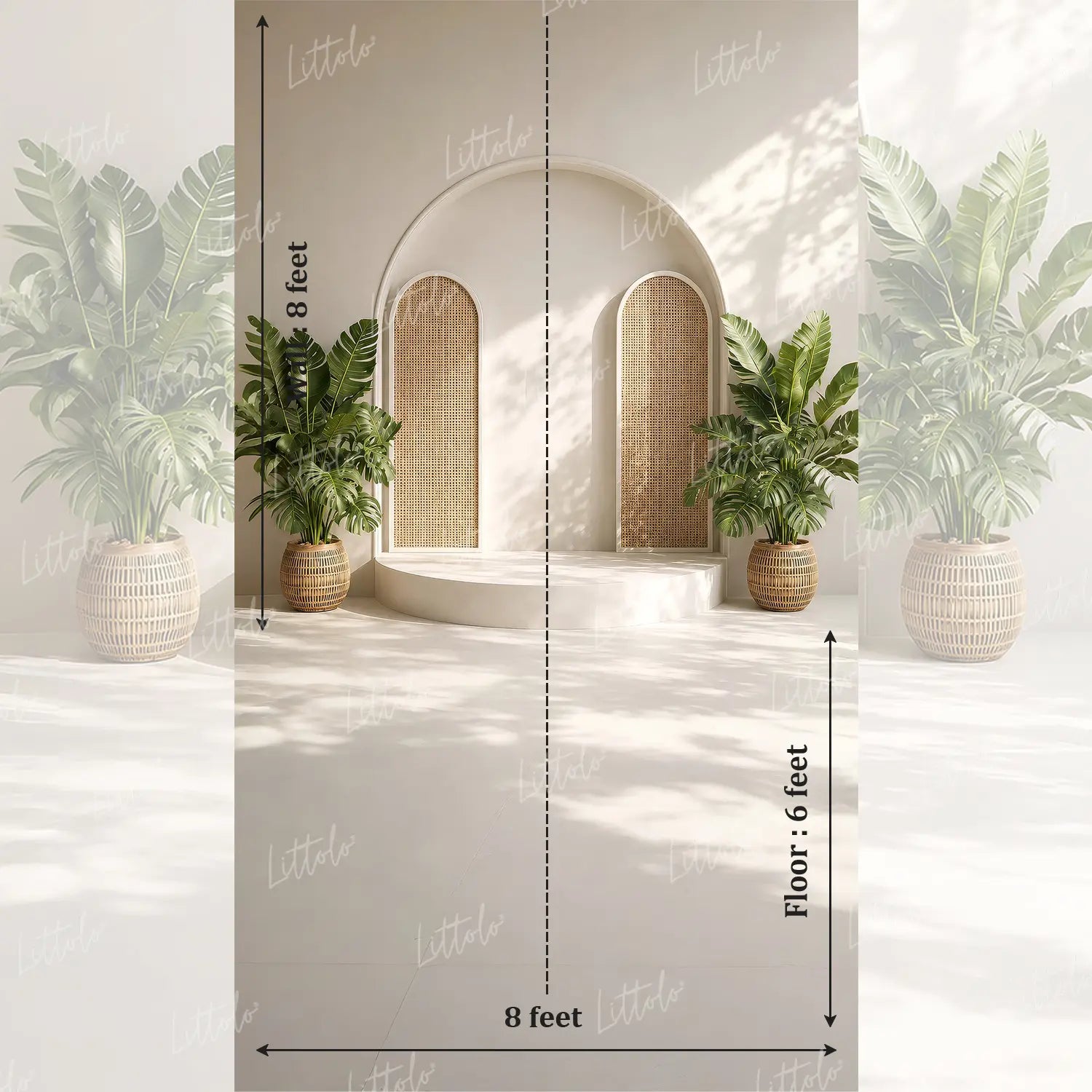 LB1660 Tropical Archway Retreat Maternity Backdrop
