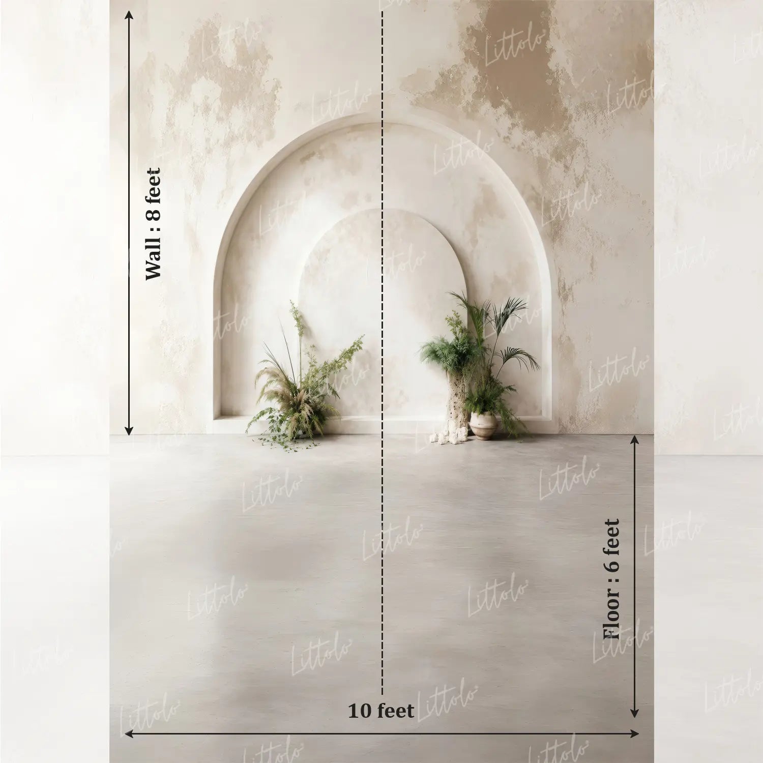 LB1661 Timeless Ivory Arch Maternity Backdrop