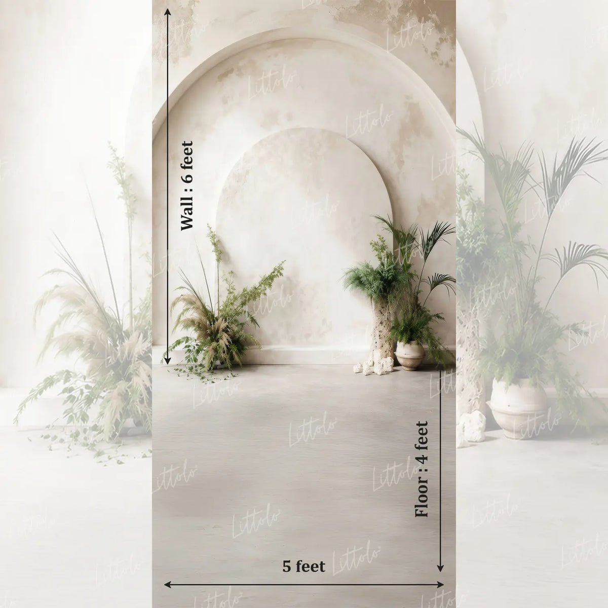 LB1661 Timeless Ivory Arch Maternity Backdrop