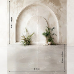 LB1661 Timeless Ivory Arch Maternity Backdrop