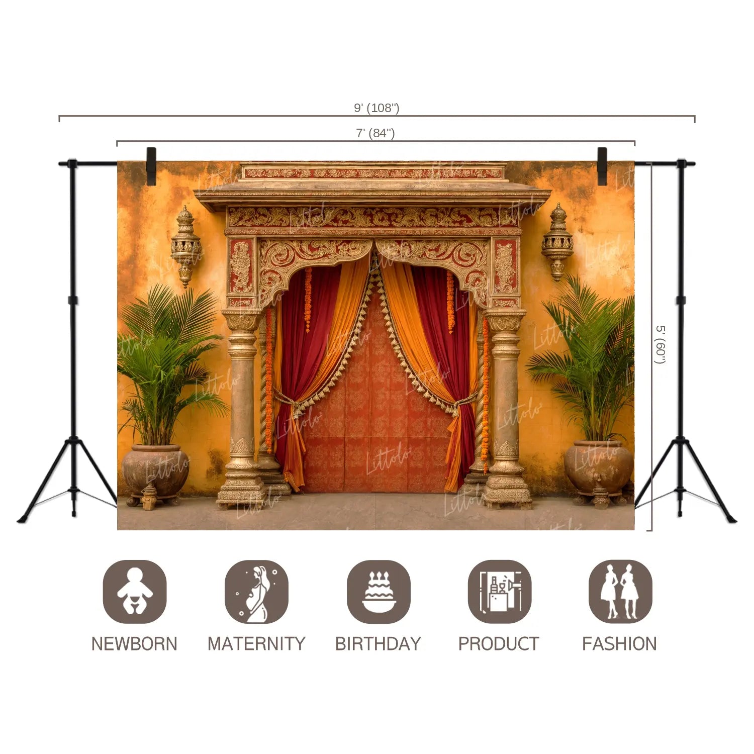 LB1664C Royal Navratri Garba Darbar Floor & Wall Duodrop (2 Pcs)