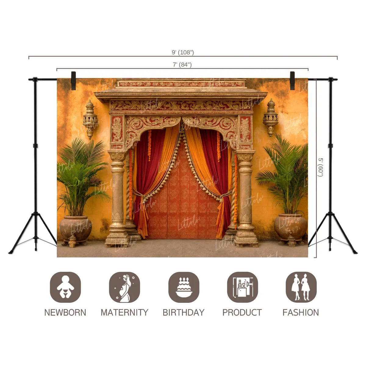 LB1664C Royal Navratri Garba Darbar Floor & Wall Duodrop (2 Pcs)