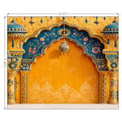 LB1665W Traditional Gujarati Garba Night Wall Backdrop