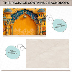 LB1666C Traditional Gujarati Garba Night Floor & Wall Duodrop (2 Pcs)