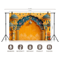 LB1665W Traditional Gujarati Garba Night Wall Backdrop