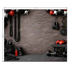 LB1667W Champions Boxing Club Wall Backdrop