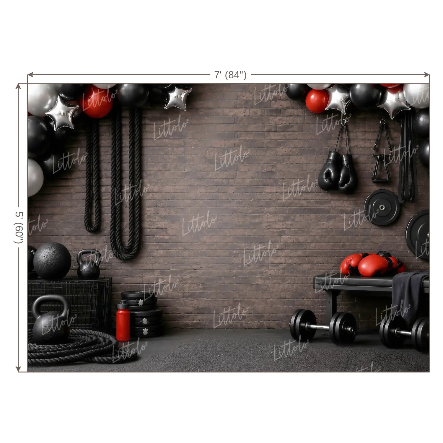 LB1667W Champions Boxing Club Wall Backdrop