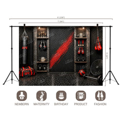 LB1668W Champions Boxing Club Wall Backdrop