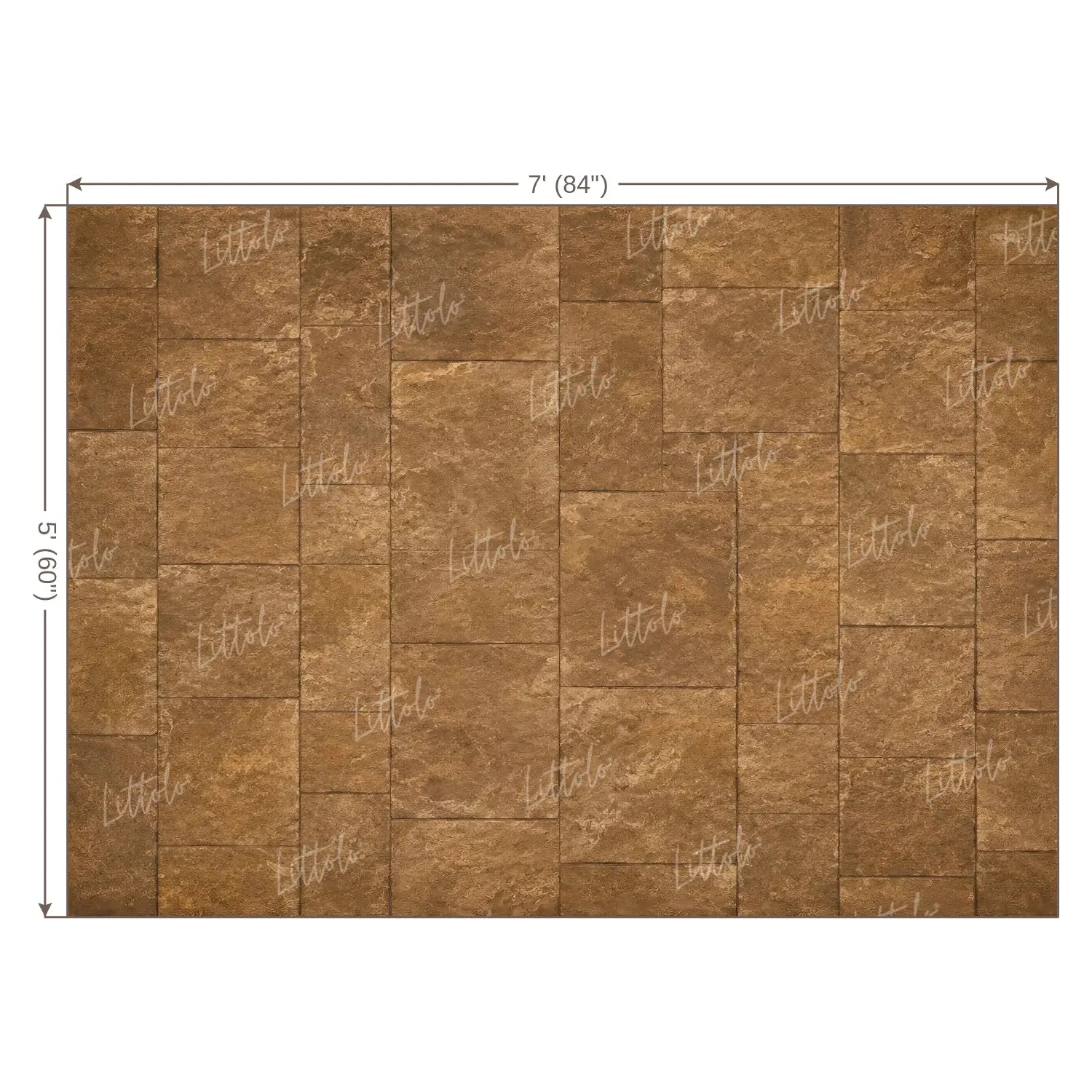 LB1672F Rustic Brown Stone Floor Backdrop