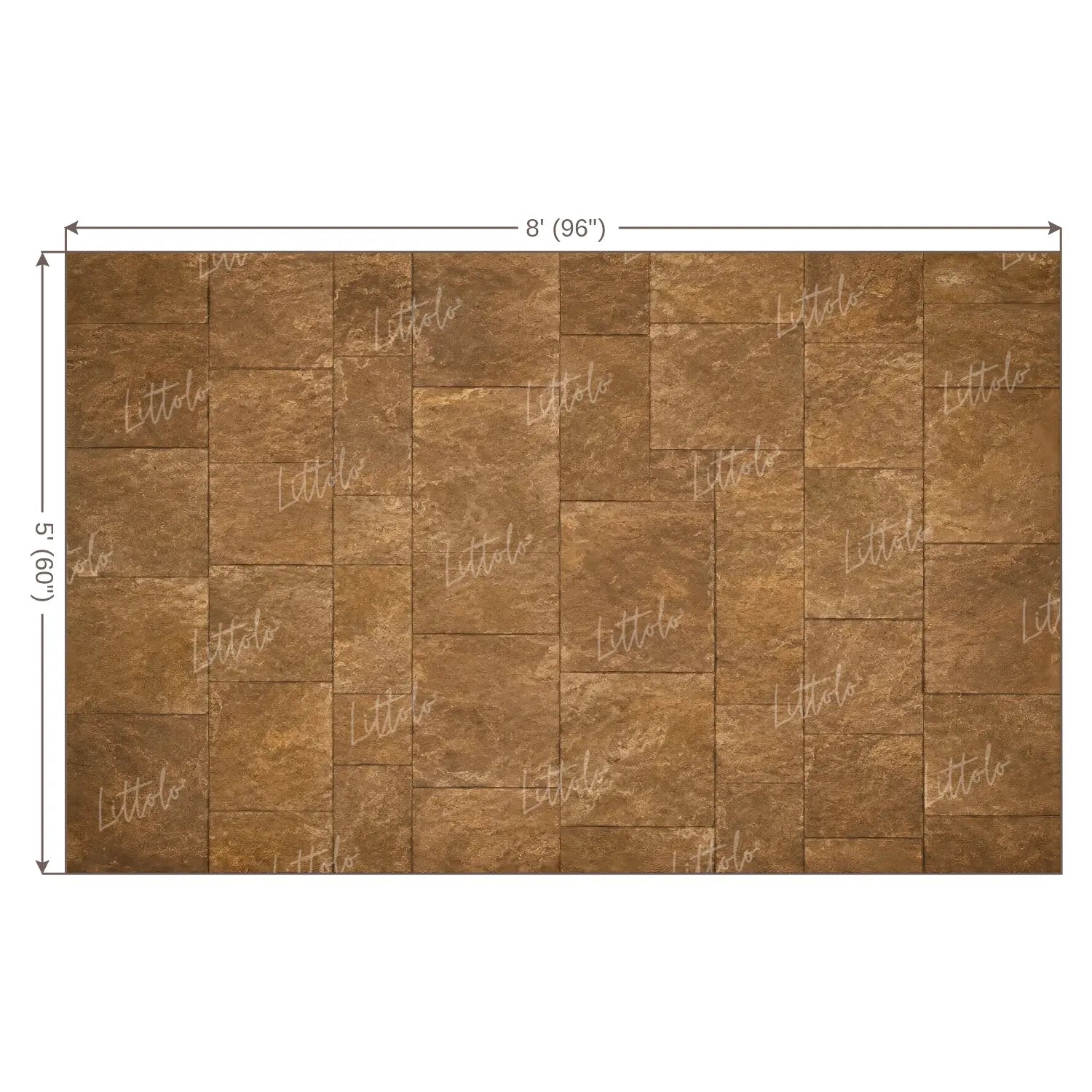 LB1672F Rustic Brown Stone Floor Backdrop