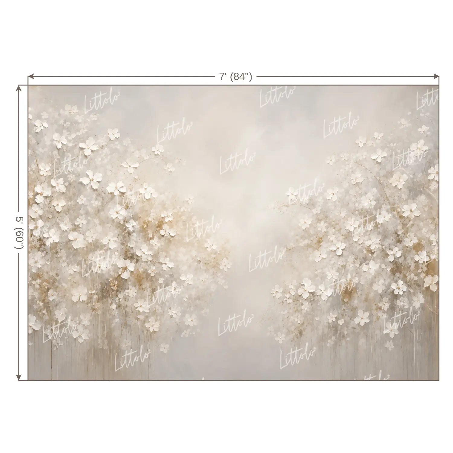 LB1675 Gainsboro Floral Backdrop