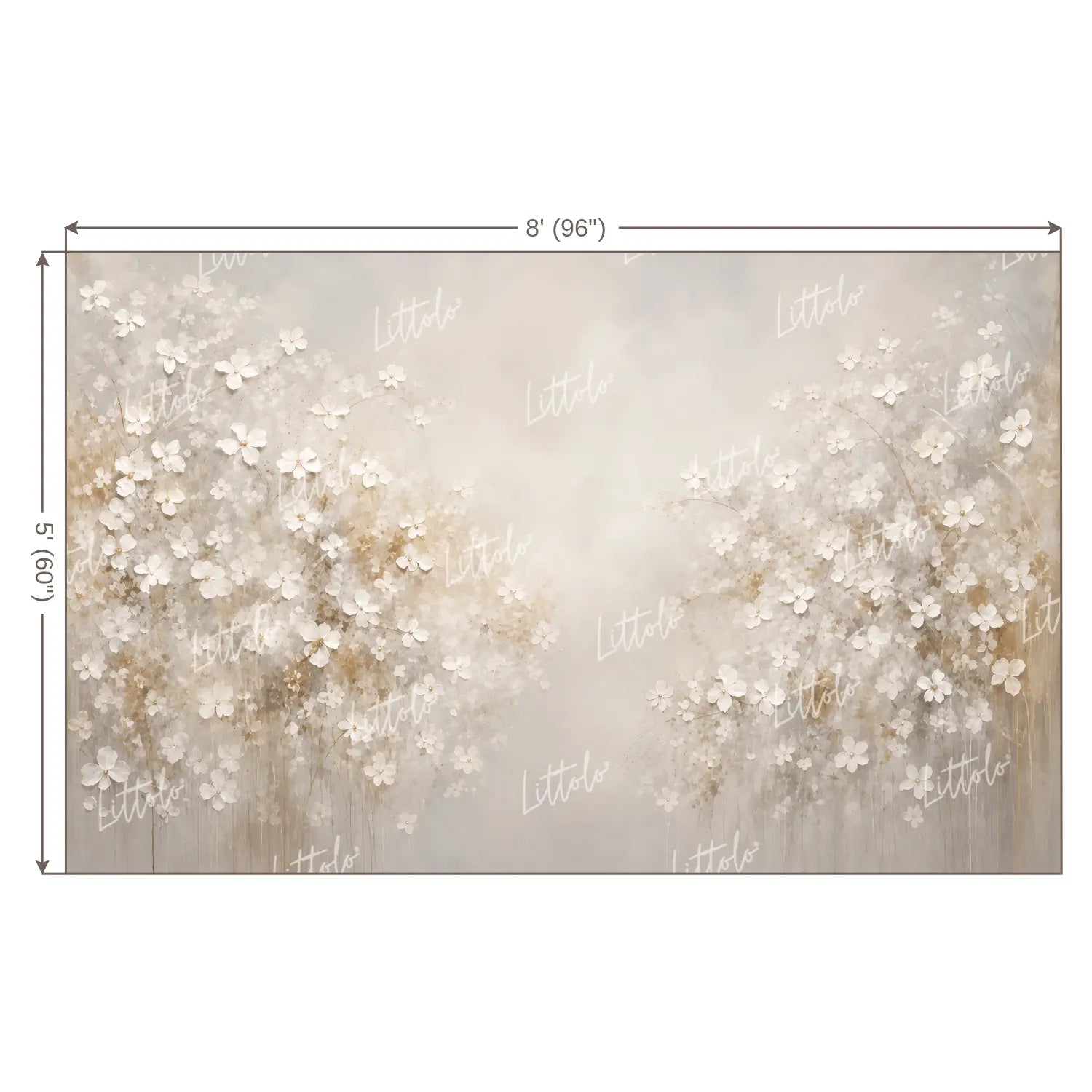 LB1675 Gainsboro Floral Backdrop
