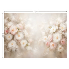 LB1677 Peach Puff Floral Backdrop
