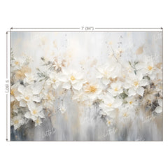 LB1679 Foggy Grey Floral Backdrop