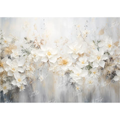 LB1679 Foggy Grey Floral Backdrop