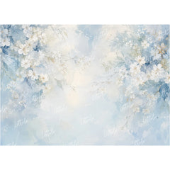 LB1683 Rock Blue Floral Backdrop