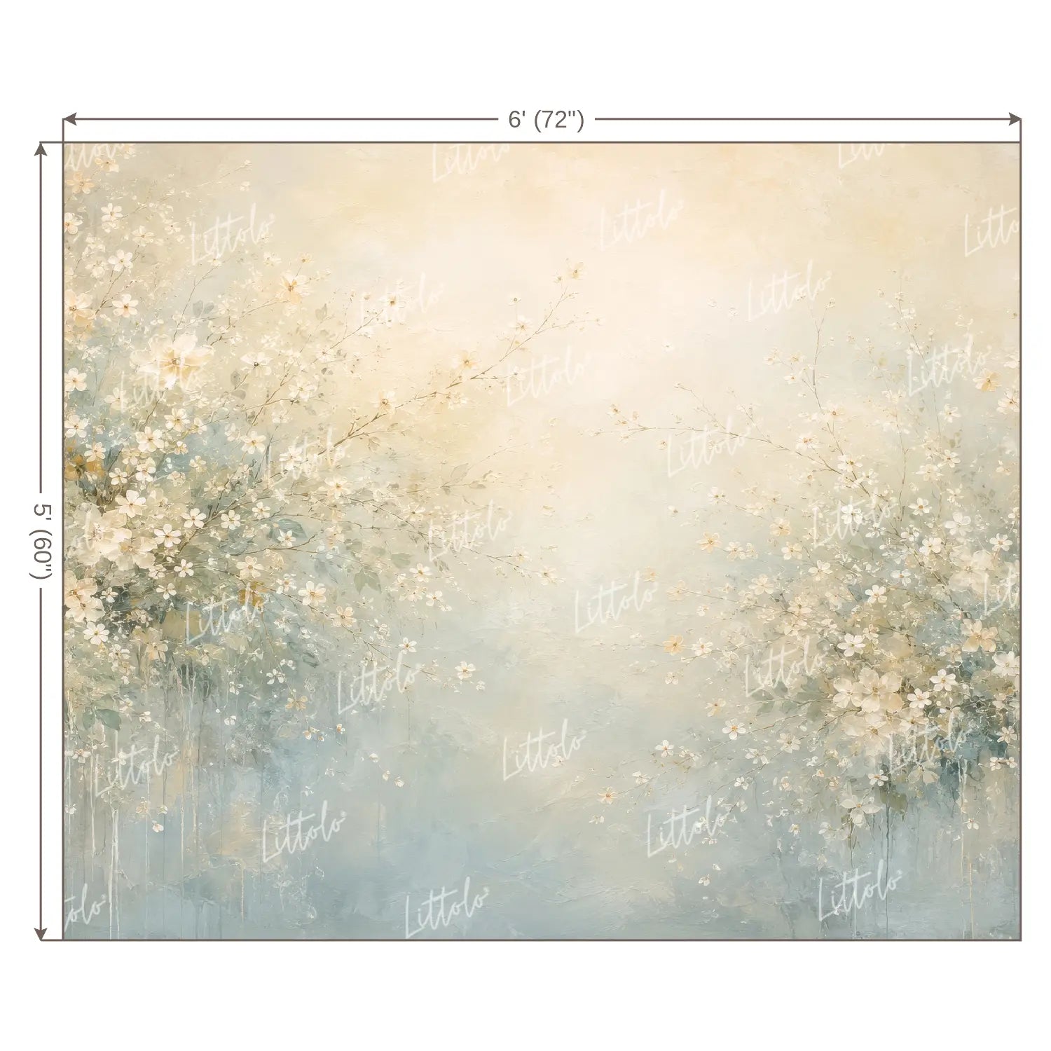 LB1688 Pearl Bush Floral Backdrop