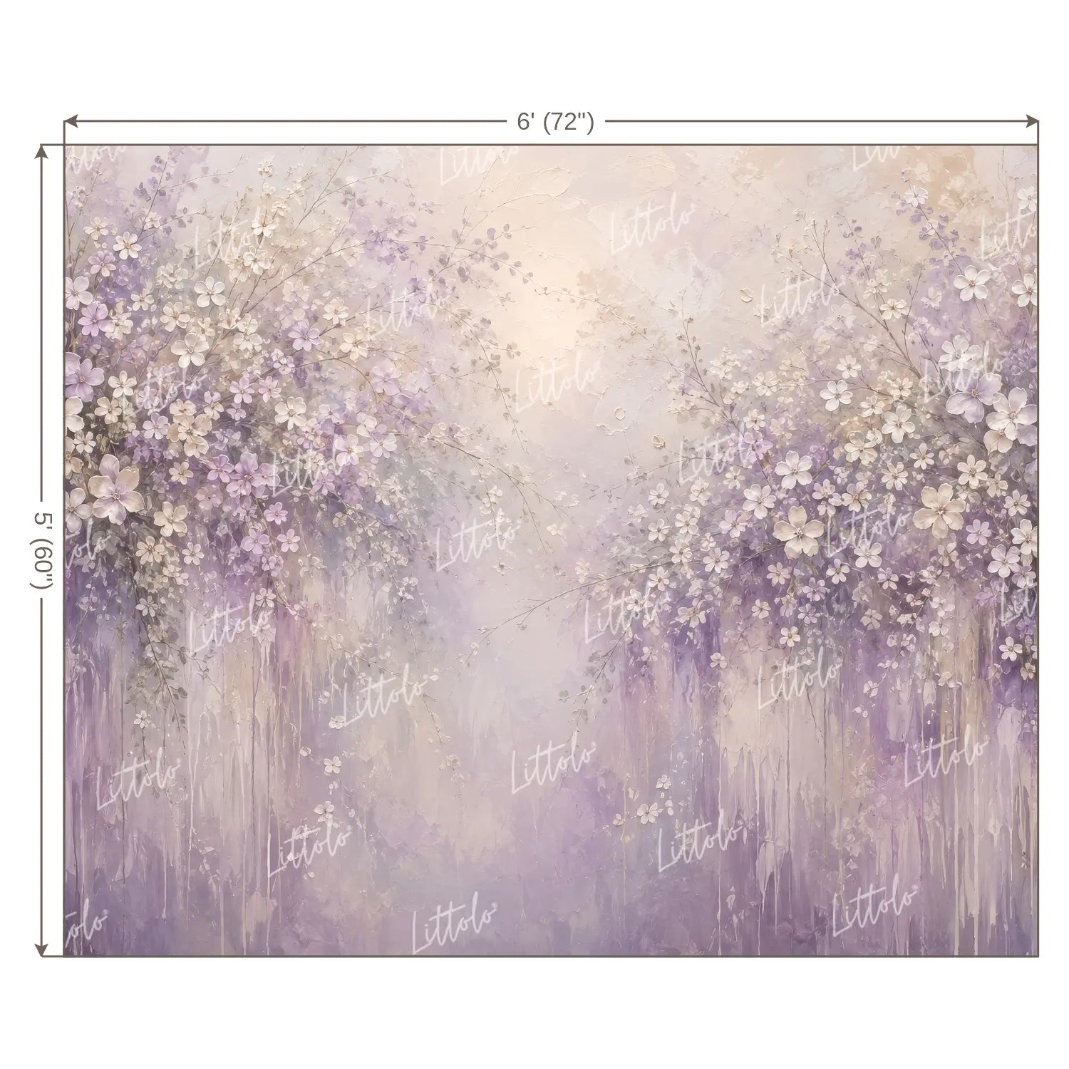 LB1690 Dreamy Lavender Blooms Backdrop