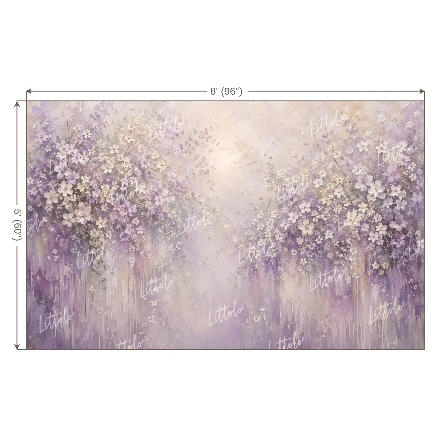 LB1690 Dreamy Lavender Blooms Backdrop