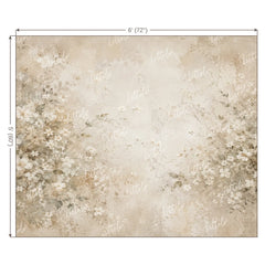 LB1692 Vintage Ivory Floral Backdrop