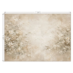 LB1692 Vintage Ivory Floral Backdrop