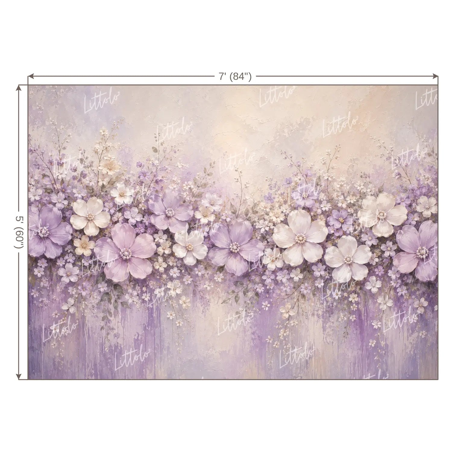 LB1693 Lavender Blooms Floral Backdrop