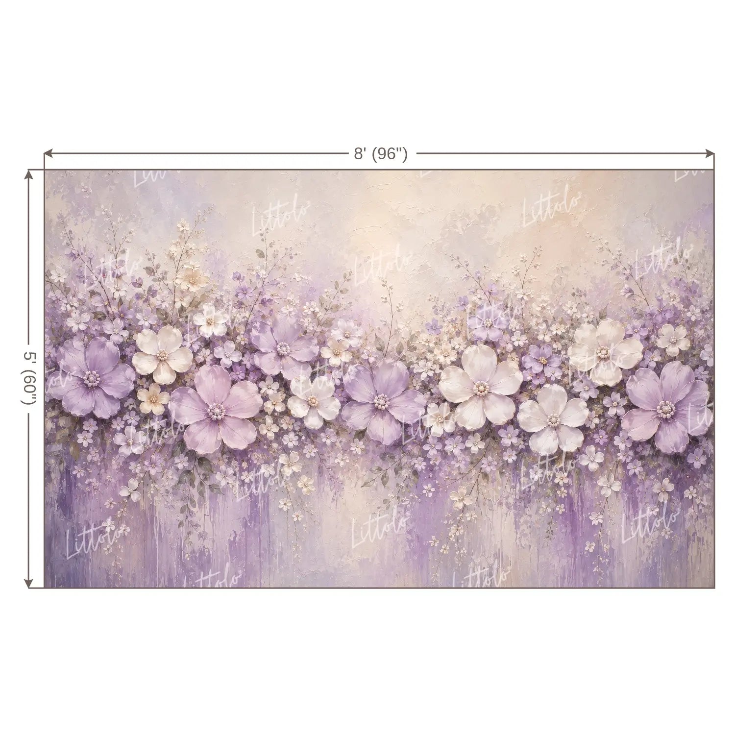 LB1693 Lavender Blooms Floral Backdrop