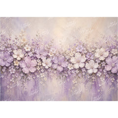 LB1693 Lavender Blooms Floral Backdrop