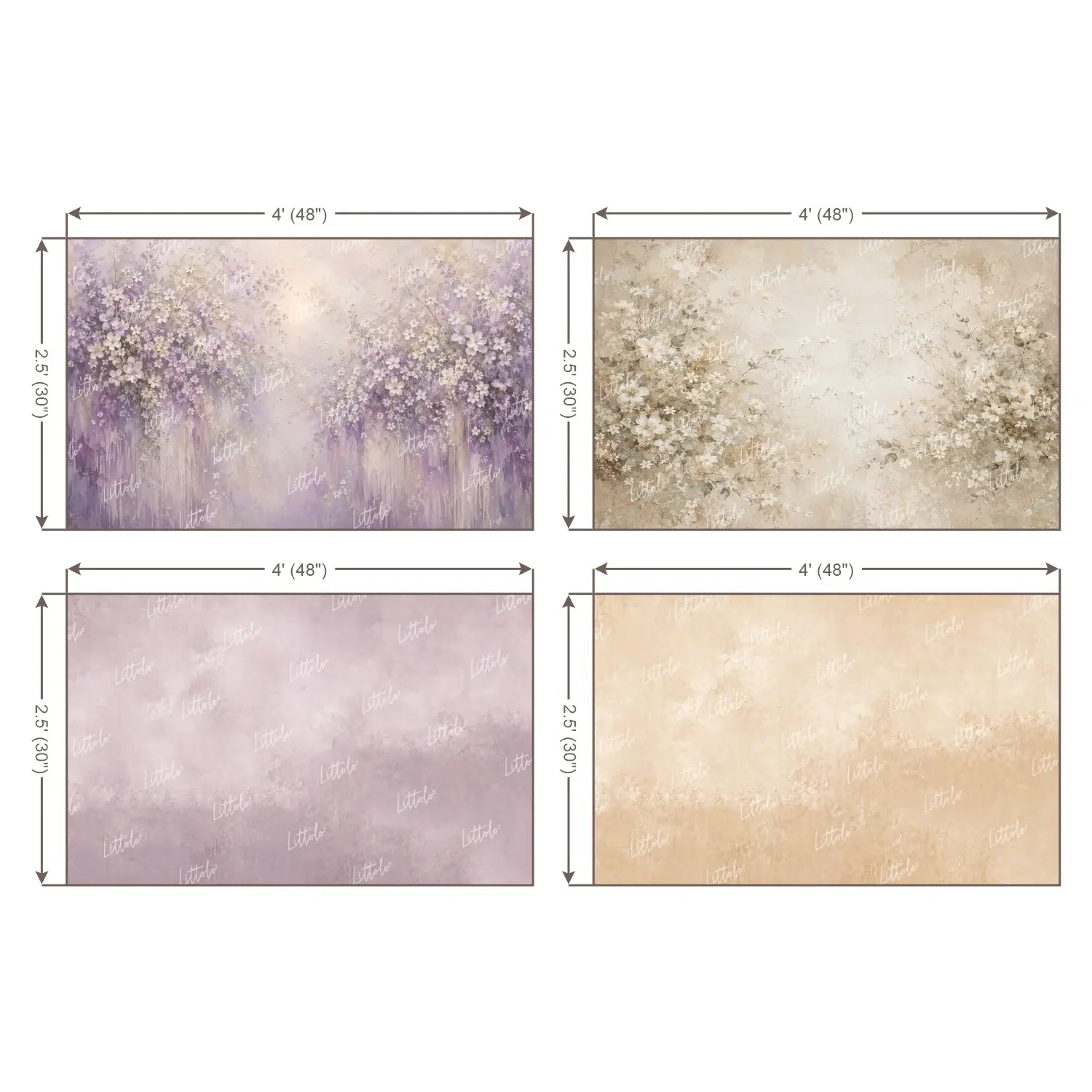 LB1701 Dreamy Blossom Newborn Backdrop Combo