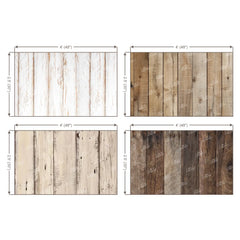 LB1706 Rustic Plank Floor Newborn Backdrop Combo
