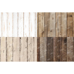 LB1706 Rustic Plank Floor Newborn Backdrop Combo