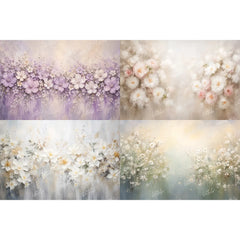 LB1707 Pastel Shade Foral Newborn Backdrop Combo