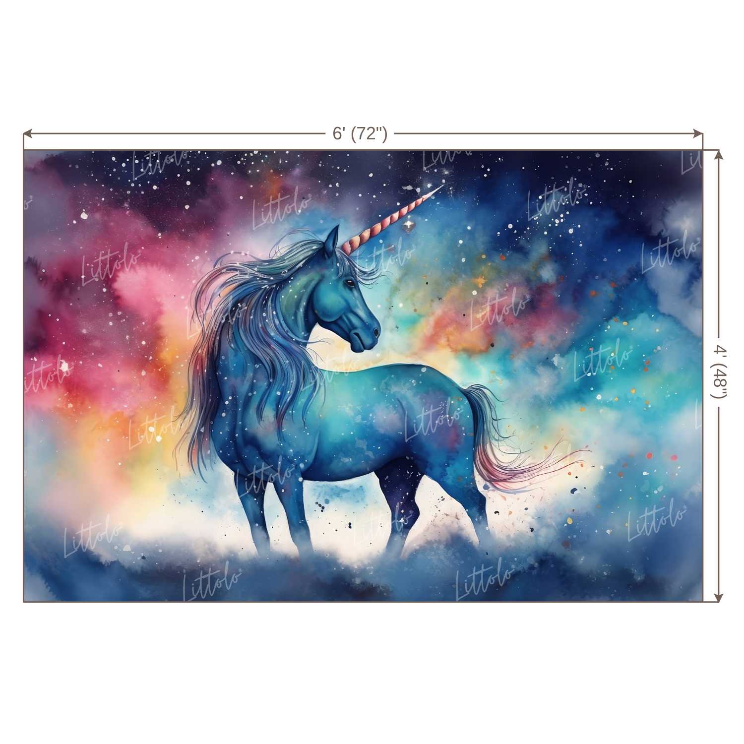 LB0676 Unicorn Theme Backdrop