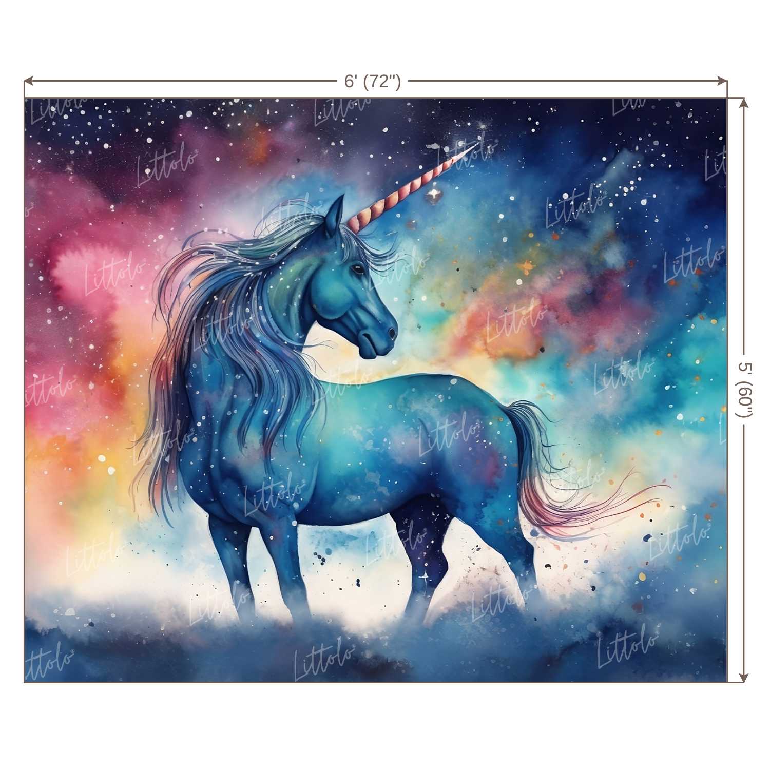 LB0676 Unicorn Theme Backdrop